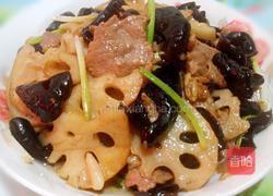 木耳莲藕炒肉片的做法图解11