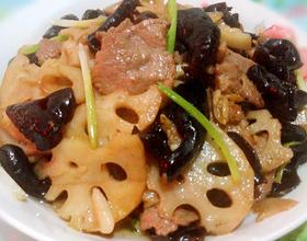 木耳莲藕炒肉片[图]