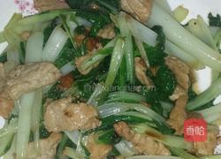 瘦肉炒小白菜的做法图解7