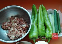 青椒酿肉的做法图解1