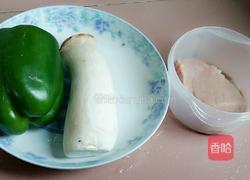 甜椒杏鲍菇肉片的做法图解1