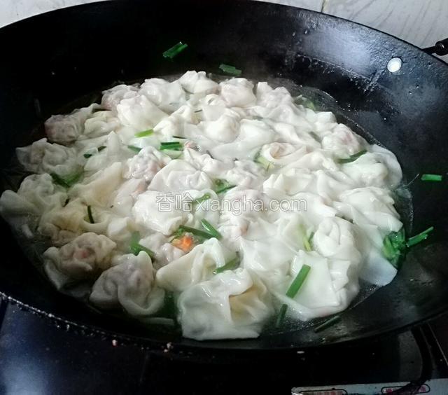 煮好的云吞