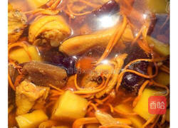 虫草山药炖草鸡的做法图解4