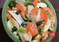 胡萝卜炒茭白的做法图解1