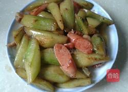 火腿肠炒青瓜的做法图解5