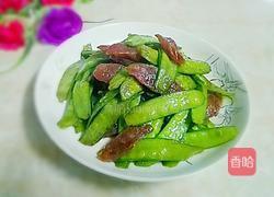 腊肠炒荷兰豆的做法图解6