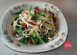 豆皮炒韭菜的做法图解4