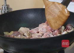 豆角炒仔鸡的做法图解4