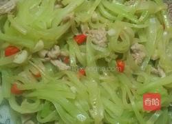 莴笋丝炒肉的做法图解4
