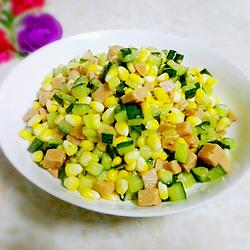 玉米火腿炒青瓜的做法[图]