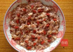 紅棗杞子蒸肉餅的做法图解2