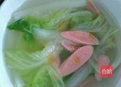 香油白菜汤的做法图解3