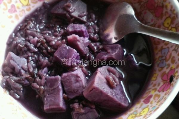 紫薯黑米粥粥