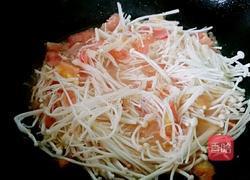 番茄金针菇汤的做法图解5