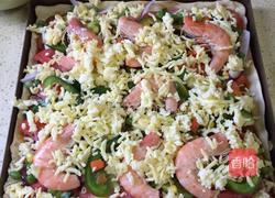 鲜虾蔬菜披萨（随意版）的做法图解4