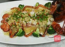 蒜茸粉丝蒸龙虾的做法图解4