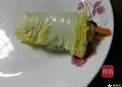娃娃菜卷肉的做法图解5
