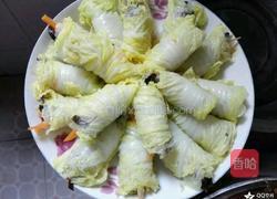 娃娃菜卷肉的做法图解7