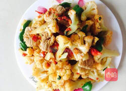 剁椒花菜肉片的做法图解7