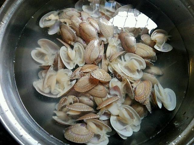 花甲买回来再水里养着的时候然后用手扒开洗干净