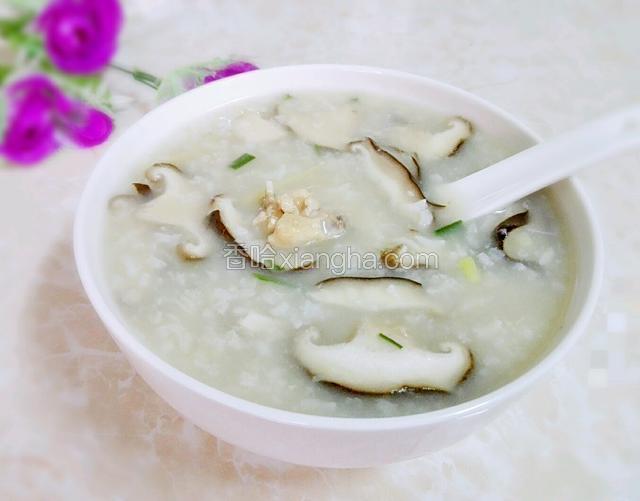 冬菇滑鸡粥