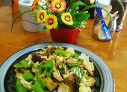 香菇鸡蛋炒青椒