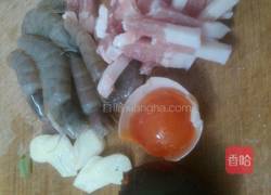 鲜虾金银蛋浸萝卜苗的做法图解4