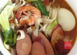 鸡蛋西红柿海鲜面的做法图解8