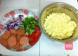 香肠披萨的做法图解3