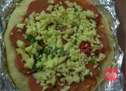 香肠披萨的做法图解6