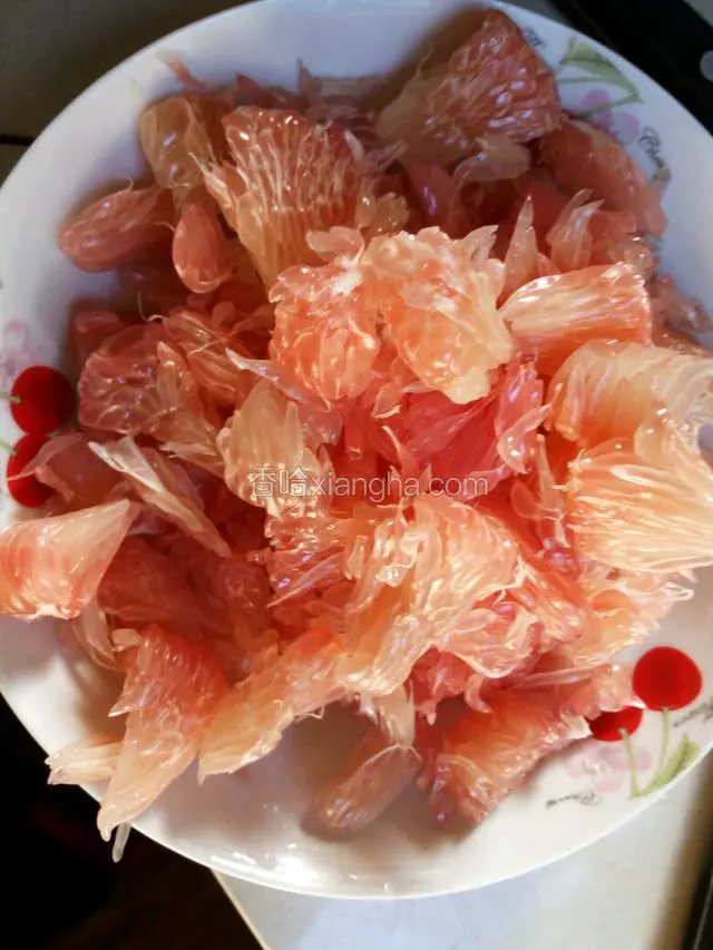剥离柚肉