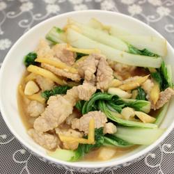 青菜炒肉片的做法[图]