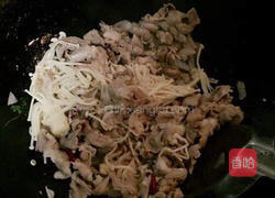 香炒金针肥羊卷的做法图解5