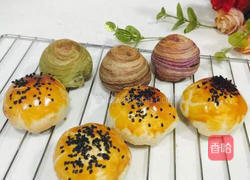 四色蛋黄酥的做法图解24