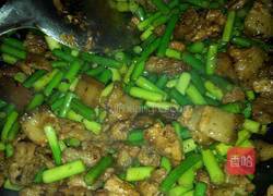 蒜苔炒肉的做法图解6