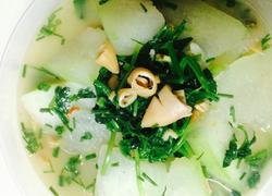 冬瓜乌贼菠菜烩