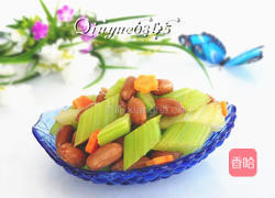 凉拌芹菜花生米的做法图解8