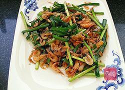 韭菜炒小河虾的做法图解4