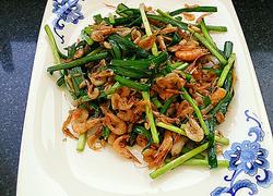 韭菜炒小河虾