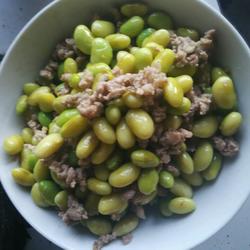 菜黄豆炒肉末的做法[图]
