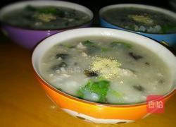 皮蛋瘦肉青菜粥的做法图解6