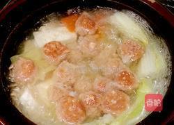 白菜豆腐汆丸子的做法图解4