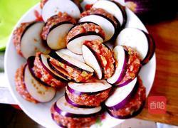 藕丁蒸茄盒的做法图解6