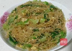 鸡蛋生菜炒米粉的做法图解4
