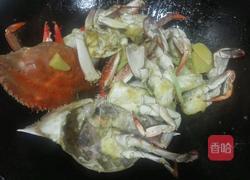 葱姜梭子蟹的做法图解3