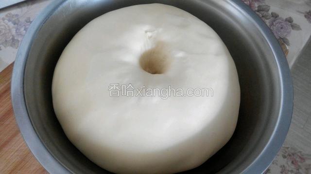 发酵至原来面团的2到2.5倍大。