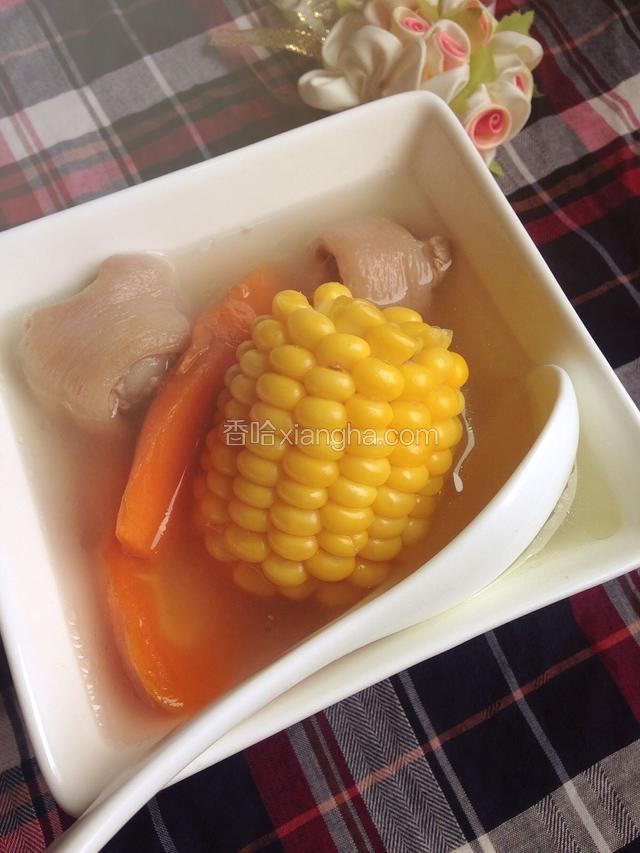 玉米红萝卜煲猪尾