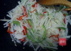 青红椒藕丝的做法图解5