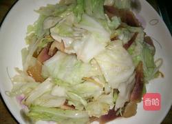 腊肉手撕包菜的做法图解4