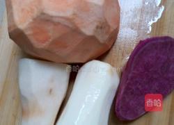 糯米姜糖黄紫薯淮山粥的做法图解1